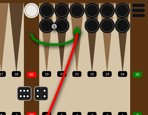 Hit during bearing off