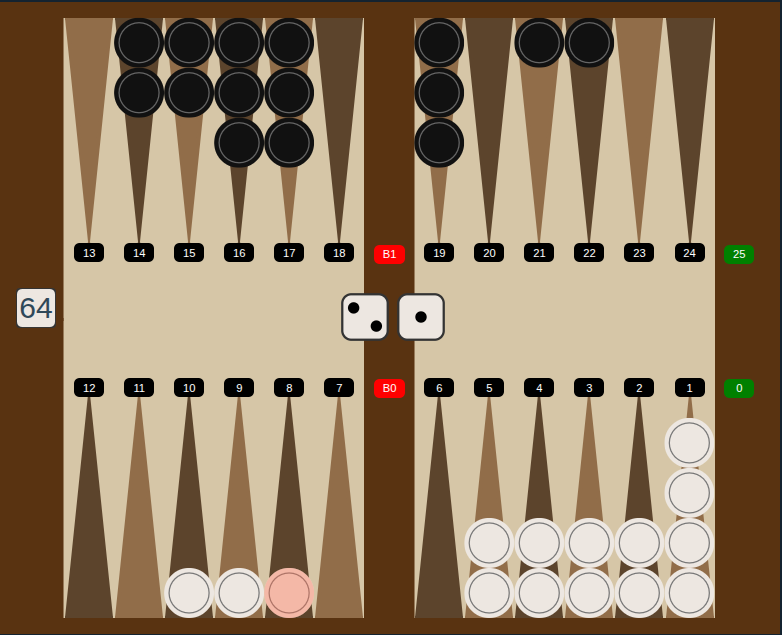 Running game - pip count lead